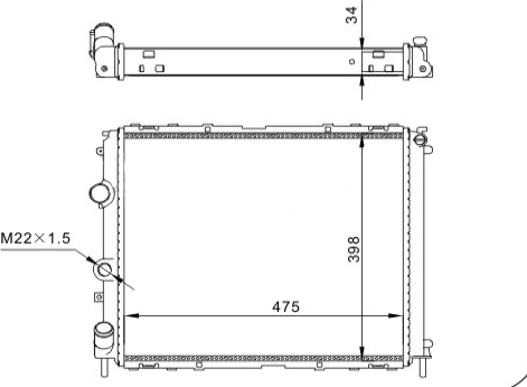 Hart 603 127 - Radiateur, refroidissement du moteur cwaw.fr