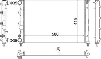 Hart 603390 - Radiateur, refroidissement du moteur cwaw.fr