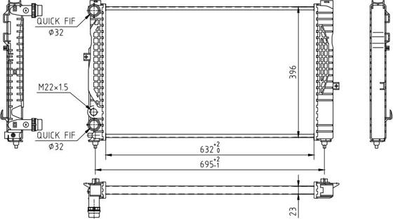 Hart 603 225 - Radiateur, refroidissement du moteur cwaw.fr