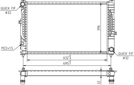 Hart 602 083 - Radiateur, refroidissement du moteur cwaw.fr