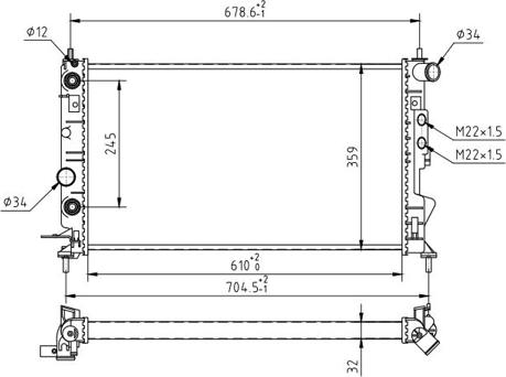 Hart 602 079 - Radiateur, refroidissement du moteur cwaw.fr