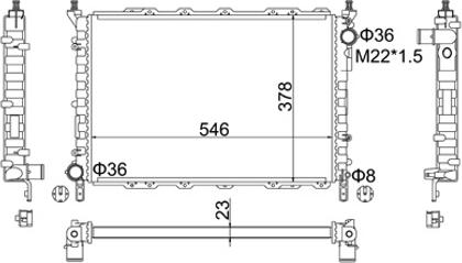 Hart 602131 - Radiateur, refroidissement du moteur cwaw.fr