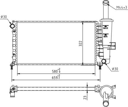 Hart 607 842 - Radiateur, refroidissement du moteur cwaw.fr