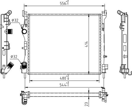 Hart 607 338 - Radiateur, refroidissement du moteur cwaw.fr