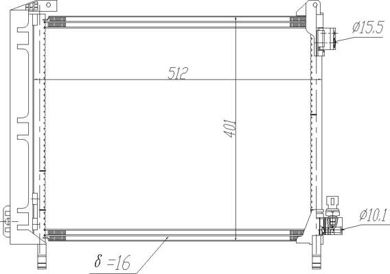 Hart 614 492 - Condensateur, climatisation cwaw.fr