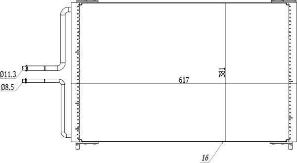 Hart 614 543 - Condensateur, climatisation cwaw.fr