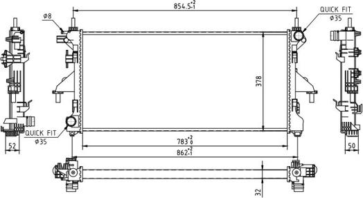 Hart 611 191 - Radiateur, refroidissement du moteur cwaw.fr