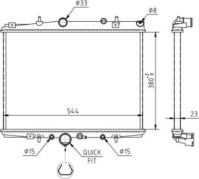 Hart 611 777 - Radiateur, refroidissement du moteur cwaw.fr