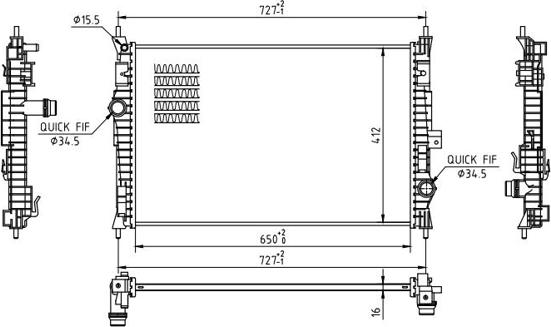 Hart 618 144 - Radiateur, refroidissement du moteur cwaw.fr