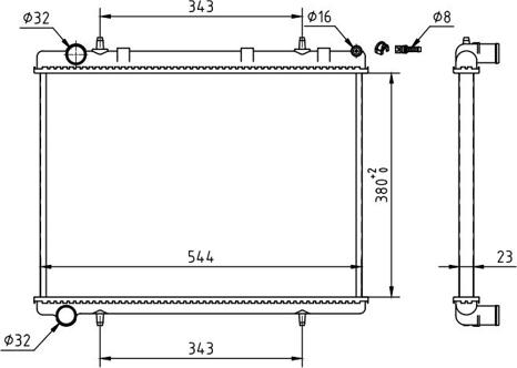 Hart 612 318 - Radiateur, refroidissement du moteur cwaw.fr