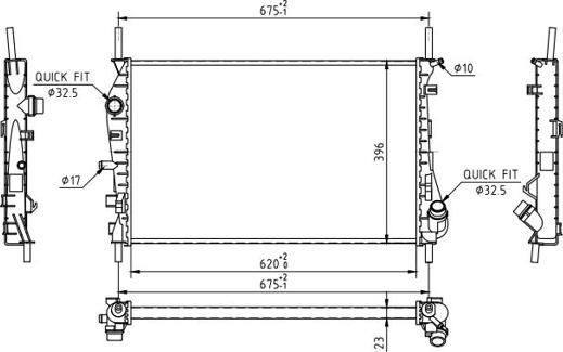 Hart 612 329 - Radiateur, refroidissement du moteur cwaw.fr