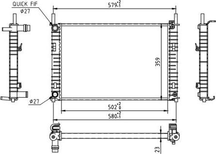 Hart 612 327 - Radiateur, refroidissement du moteur cwaw.fr