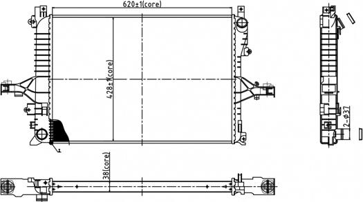 Hart 612 373 - Radiateur, refroidissement du moteur cwaw.fr