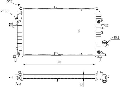 Hart 637 148 - Radiateur, refroidissement du moteur cwaw.fr