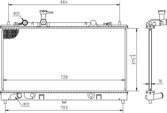 Hart 637 153 - Radiateur, refroidissement du moteur cwaw.fr