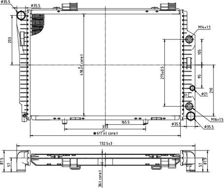 Hart 637 161 - Radiateur, refroidissement du moteur cwaw.fr