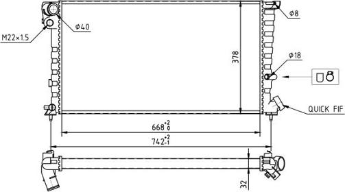 Hart 637 135 - Radiateur, refroidissement du moteur cwaw.fr