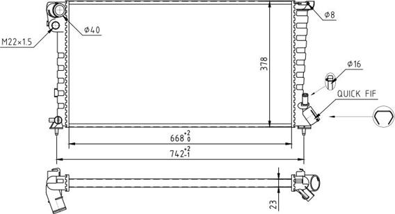 Hart 637 131 - Radiateur, refroidissement du moteur cwaw.fr