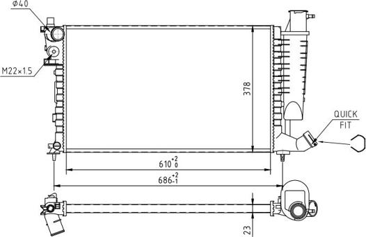 Hart 637 132 - Radiateur, refroidissement du moteur cwaw.fr