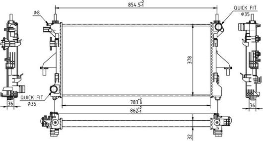 Hart 637 129 - Radiateur, refroidissement du moteur cwaw.fr