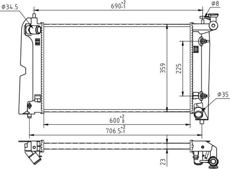 Hart 637 209 - Radiateur, refroidissement du moteur cwaw.fr