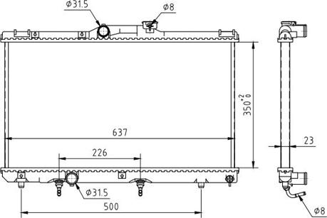 Hart 637 205 - Radiateur, refroidissement du moteur cwaw.fr