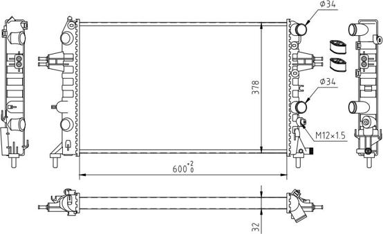 Hart 637 216 - Radiateur, refroidissement du moteur cwaw.fr