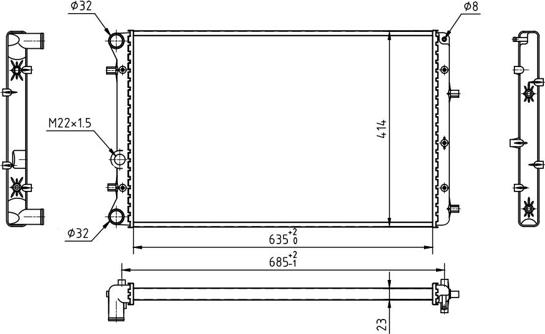 Hart 637 226 - Radiateur, refroidissement du moteur cwaw.fr