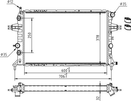 Hart 620 274 - Radiateur, refroidissement du moteur cwaw.fr