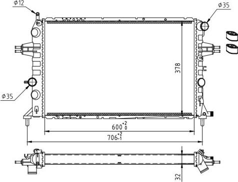 Hart 620 276 - Radiateur, refroidissement du moteur cwaw.fr