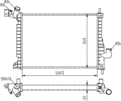 Hart 622 287 - Radiateur, refroidissement du moteur cwaw.fr