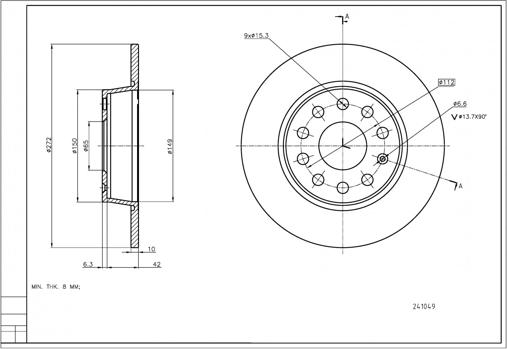 Hart 241 049 - Disque de frein cwaw.fr