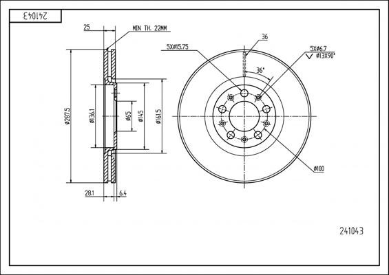 Hart 241 043 - Disque de frein cwaw.fr