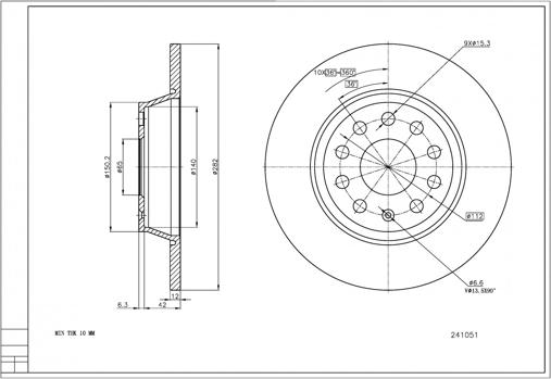 Hart 241 051 - Disque de frein cwaw.fr