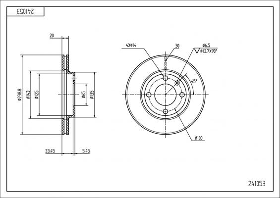 Hart 241 053 - Disque de frein cwaw.fr