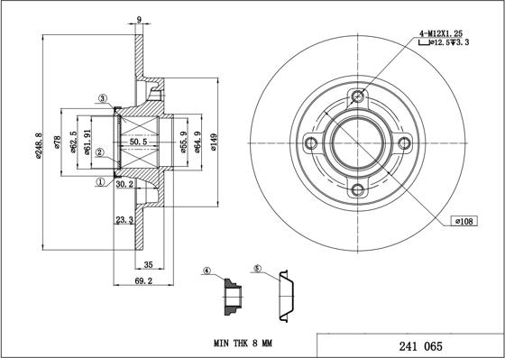 Hart 241 065 - Disque de frein cwaw.fr