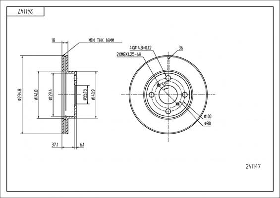 Hart 241 147 - Disque de frein cwaw.fr