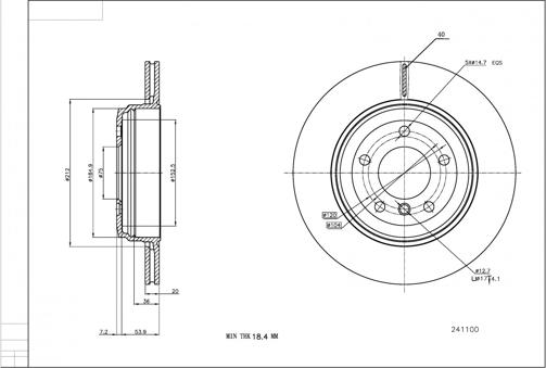 Hart 241 100 - Disque de frein cwaw.fr