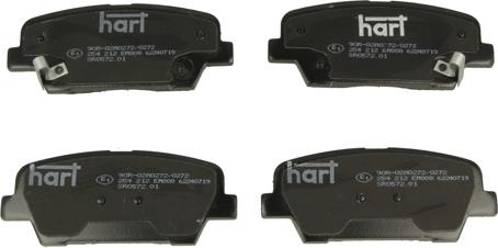 Hart 254 212 - Kit de plaquettes de frein, frein à disque cwaw.fr