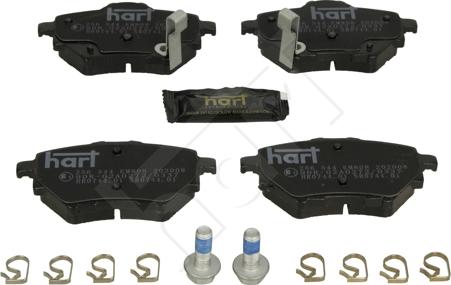 Hart 256 544 - Kit de plaquettes de frein, frein à disque cwaw.fr