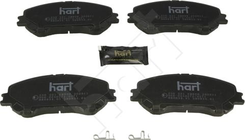 Hart 256 551 - Kit de plaquettes de frein, frein à disque cwaw.fr