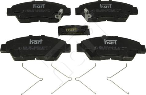 Hart 256 537 - Kit de plaquettes de frein, frein à disque cwaw.fr