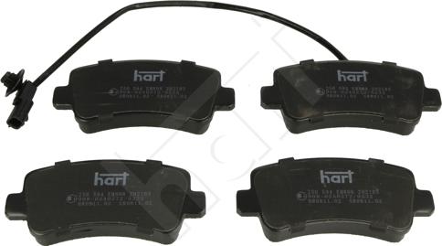 Hart 250 594 - Kit de plaquettes de frein, frein à disque cwaw.fr