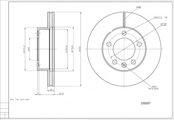 Hart 250 597 - Disque de frein cwaw.fr