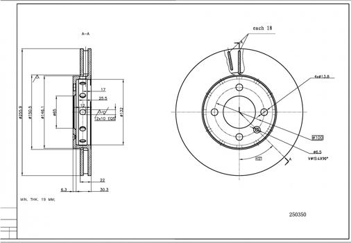 Hart 250 350 - Disque de frein cwaw.fr