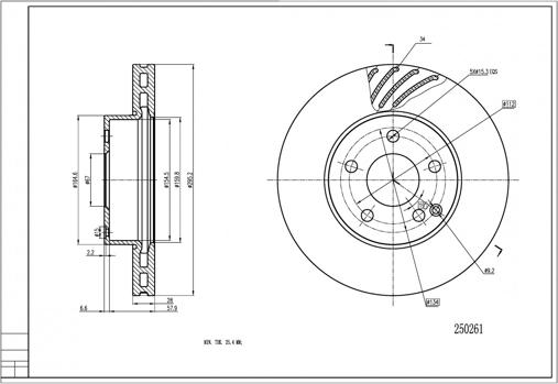 Hart 250 261 - Disque de frein cwaw.fr