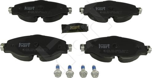 Hart 258 572 - Kit de plaquettes de frein, frein à disque cwaw.fr