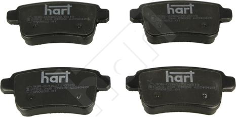 Hart 253 768 - Kit de plaquettes de frein, frein à disque cwaw.fr