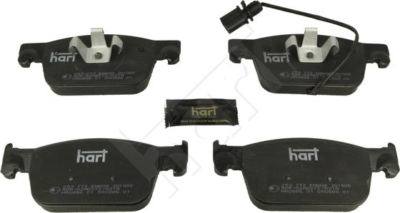 Hart 253 772 - Kit de plaquettes de frein, frein à disque cwaw.fr