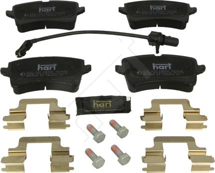 Hart 252 929 - Kit de plaquettes de frein, frein à disque cwaw.fr